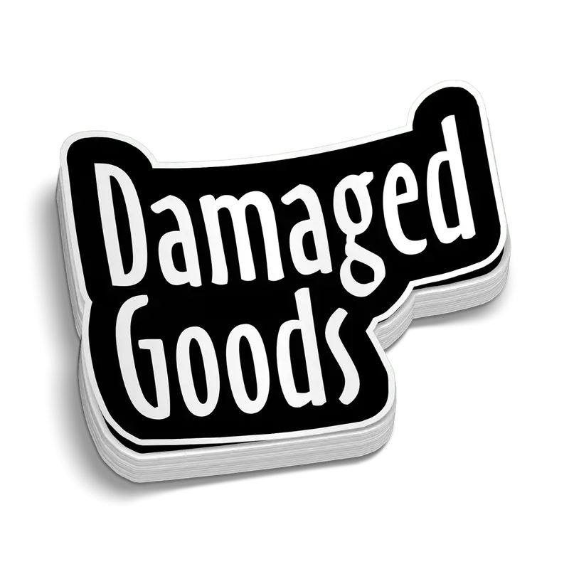 Damaged Goods Hard Hat Decal