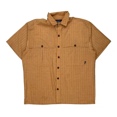 Patagonia Checked Short Sleeve Shirt - Large Orange Polyester