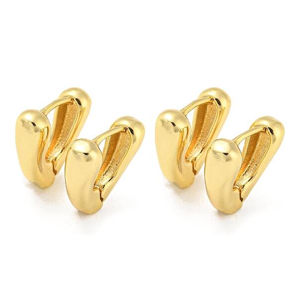 Rack Plating Brass Triangle Hoop Earrings