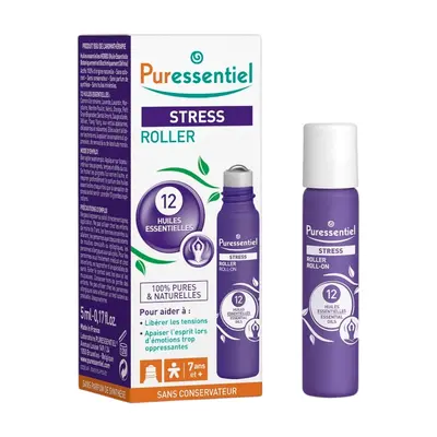 Puressentiel Stress Oli essenziali Per alleviare lo stress Olio corpo roll-on Per la testa 5 ml