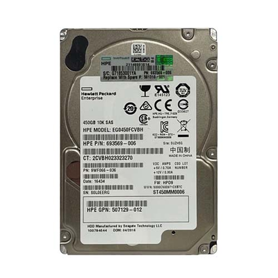 693569-006 HP 450GB 6Gb/s SAS 10000 2.5-inch Hard Drive