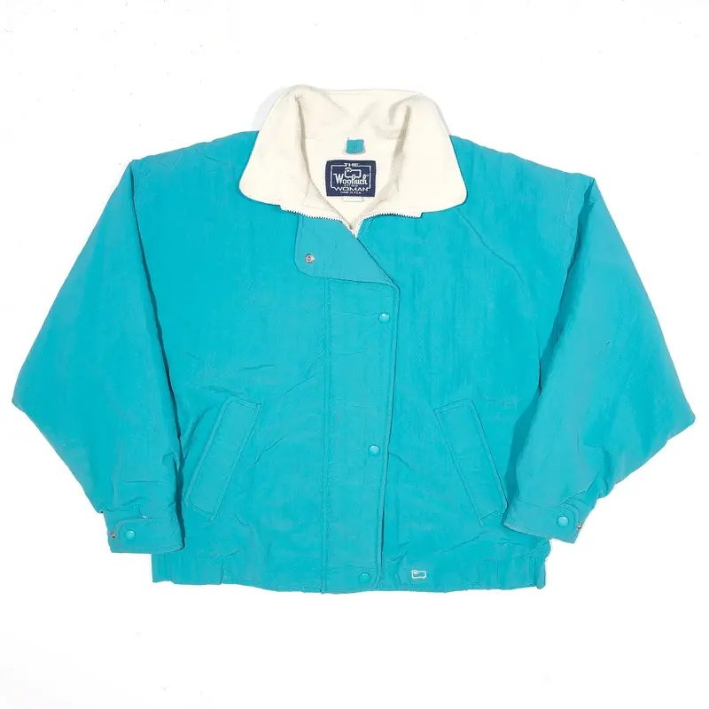 WOOLRICH Fleece Lined Turquoise Jacket Blue 80s Womens L
