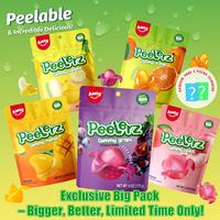 Amos Peelerz Gummy Combo – 5 Flavors: Grape, Mango, Orange, Peach, Banana | Limited Edition Big Pack  | Soft & Fruity Candy...
