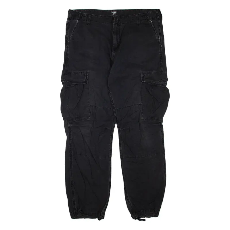 CARHARTT WIP Cargo Mens Trousers Grey Regular Tapered W38 L34