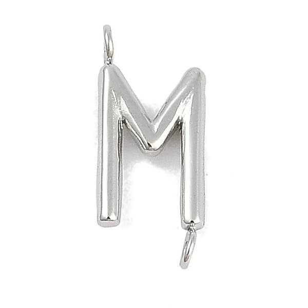 304 Stainless Steel Letter Connector Charms