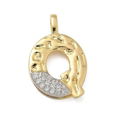 Brass Micro Pave Cubic Zirconia Pendants
