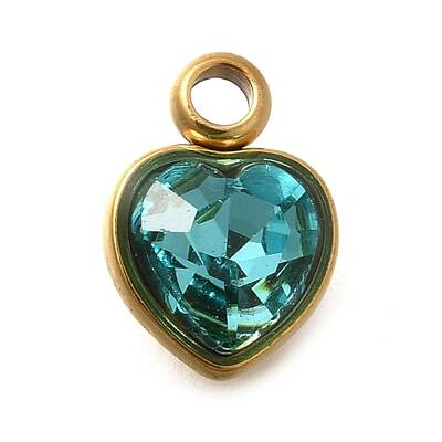 304 Stainless Steel with Rhinestone Pendants