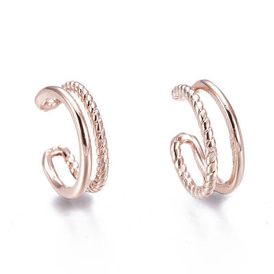 Brass Cuff Earrings