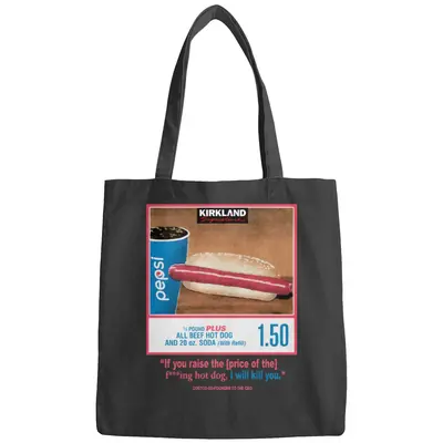 Vintage 1.50 Costco Hot Dog & Soda Combo With Quote Bags, Hot Dog Bags