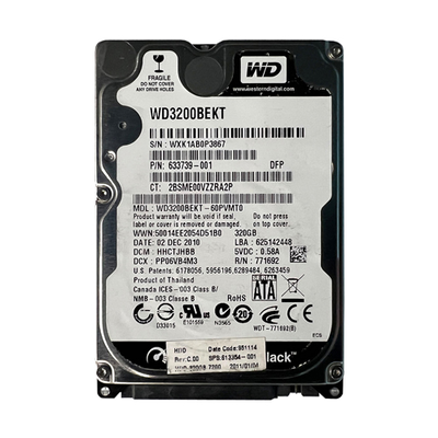 613354-001 HP 320GB 7200RPM SATA 3Gb/s 8MB Cache 2.5-inch Hard Drive