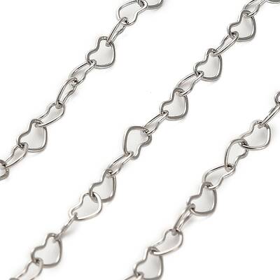 304 Stainless Steel Heart Link Chains