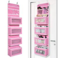 Heavy Duty Over Door Organizer, Wall Mount Hanging Organizer Storage with 4 Large Capacity Pockets, Closet Bathroom Nursery B...