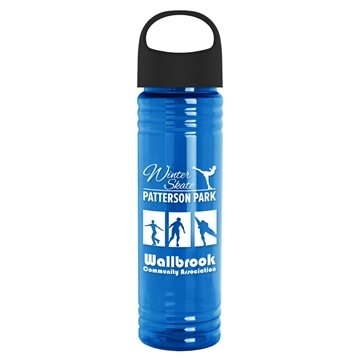 200 Promotional The Slim Fit - 24 oz Transparent Bottle With Oval ...