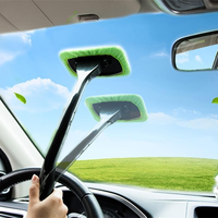 Car Window Glass Cleaning Brush, Car Front Windshield Cleaner, Car Window Wiper Cleaning Tool, Long Handle Auto Glass Wiper, ...