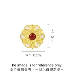 'Blessings' 999 Gold“Om Mani Padme Hum”& lotus Charm