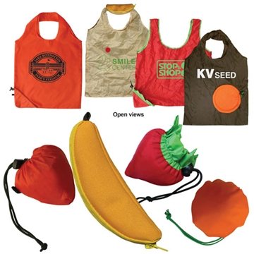 100 Customized Fruit Shape Foldable Tote - Nylon & Collapsible