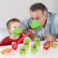 Frog Tongue Board Game, 1 Set Funny Parent-child Interactive Playing Competition Table Game, Including 2 Masks, 2 Fake Tongue...