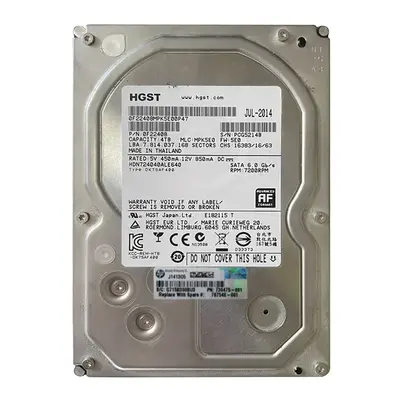797548-001 HP 4TB 6Gb/s SATA 5900 3.5-inch 64MB Hard Drive