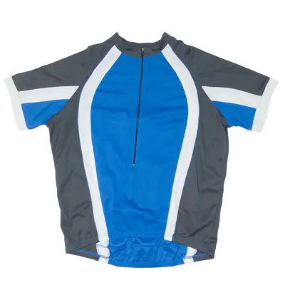 Cycling Full Zip Mens Jersey Blue XL