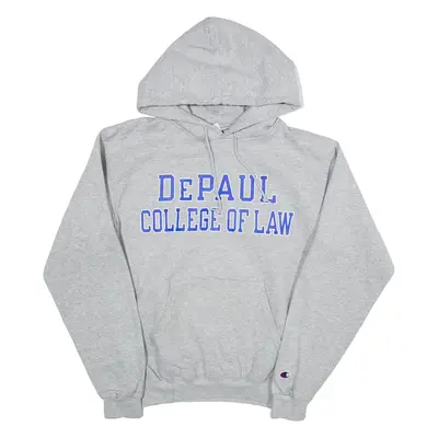 CHAMPION Depaul College Mens Grey Hoodie USA S