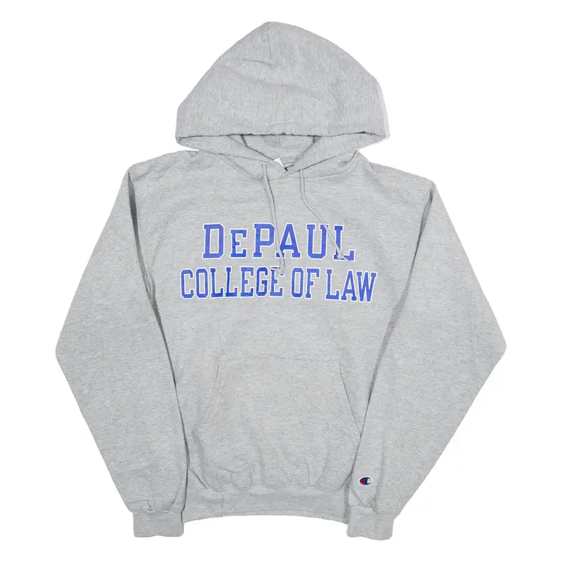 CHAMPION Depaul College Mens Grey Hoodie USA S