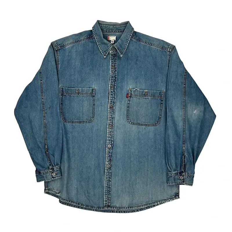 Levis Denim Shirt - XL Blue Cotton