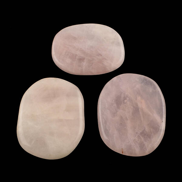 Oval Natural Rose Quartz Palm Stone