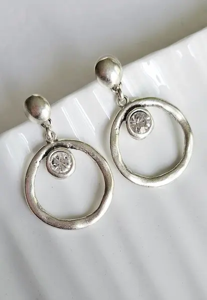 Infinity Crystal Earrings Hoops