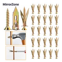 Drywall Self-Drilling Anchors with Screws Kit,Heavy-Duty Zinc-Plated Steel Anchors with Self-Tapping Screws,Easy Application,...