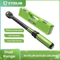 Etoolab 1/2 inch Torque Wrench, ±3% Precision 1/2-inch Drive Click Torque Wrench, 72 Tooth Dual Range Scales Multi-functiona...