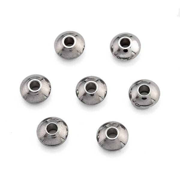 Tarnish Resistant Flat Round 304 Stainless Steel Spacer Beads