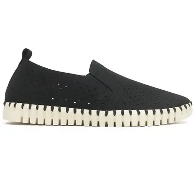 Ilse Jacobsen Tulip 140 Textile Men's Loafers Shoes - Black - Size:US 7 Men