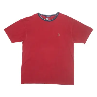 TOMMY HILFIGER Mens T-Shirt Red 2XL