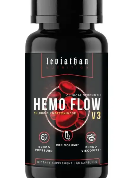 Leviathan Nutrition Hemo Flow | Blood Pressure & Heart Health Supplement- Hematocrit, and Blood Viscosity Supplement with Vit...
