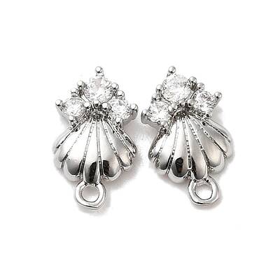 Brass Cubic Zirconia Stud Earrings Finding