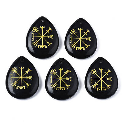 Natural Black Stone Pendants