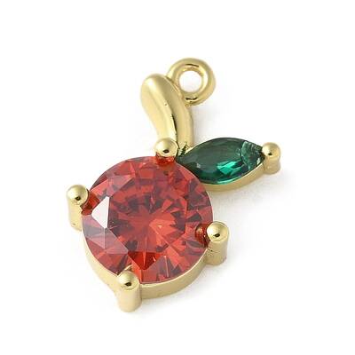 Brass Micro Pave Cubic Zirconia Pendants