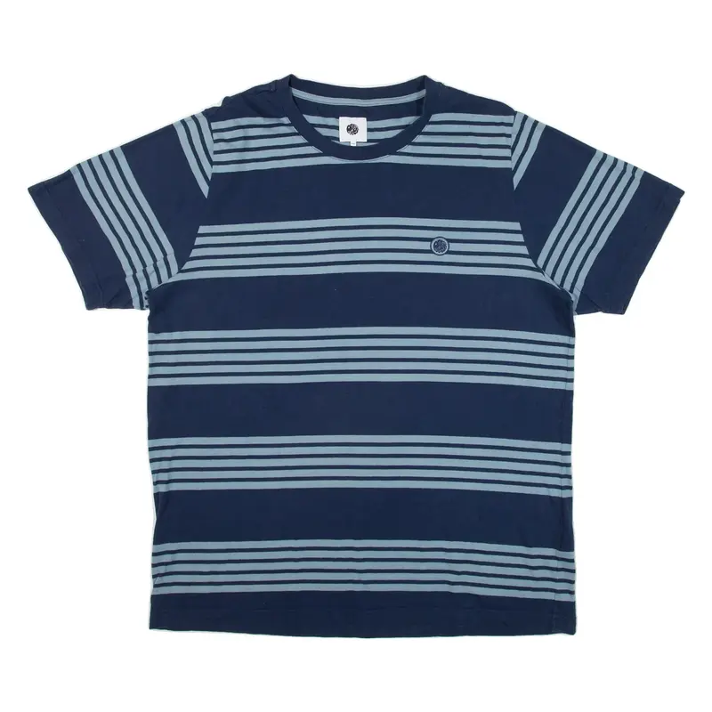 PRETTY GREEN Striped Mens T-Shirt Blue 2XL