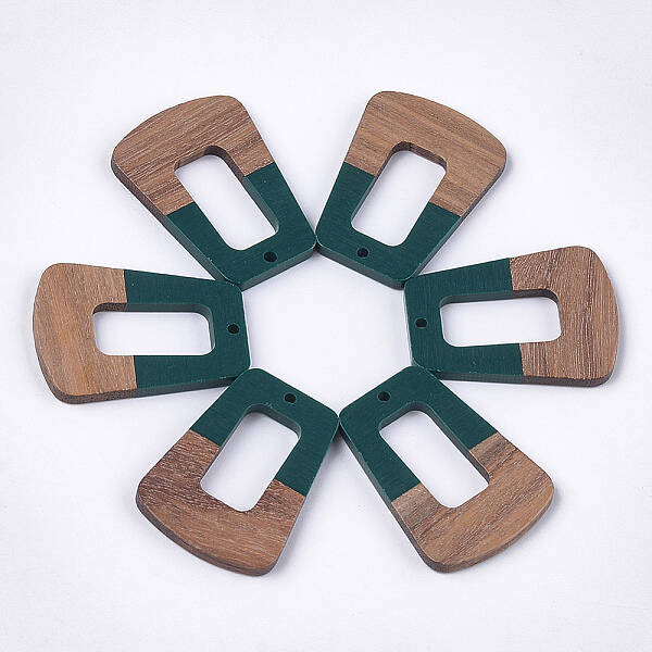 Resin & Walnut Wood Pendants