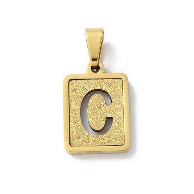 304 Stainless Steel Alphabet Pendants