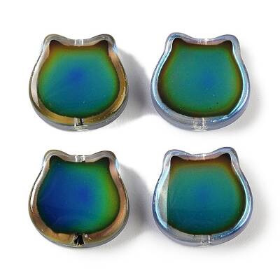 Electroplate Two Tone Glass Mood Beads
