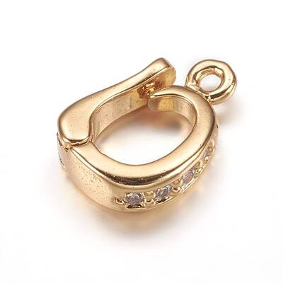Brass Cubic Zirconia Enhancer Shortener Bails