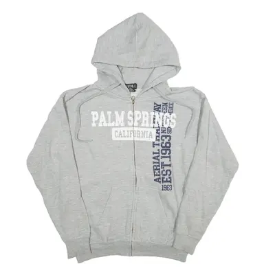 PASSION Palm Springs California USA Hoodie Grey Full Zip Womens S