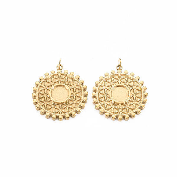 Ion Plating(IP) 304 Stainless Steel Pendant Enamel Settings