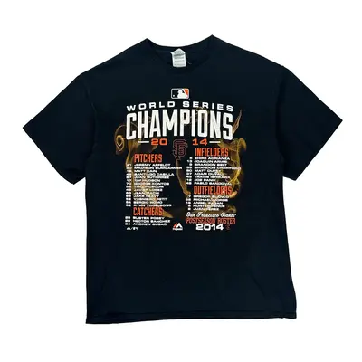 San Francisco Giants Delta Graphic T-Shirt - Large Black Cotton