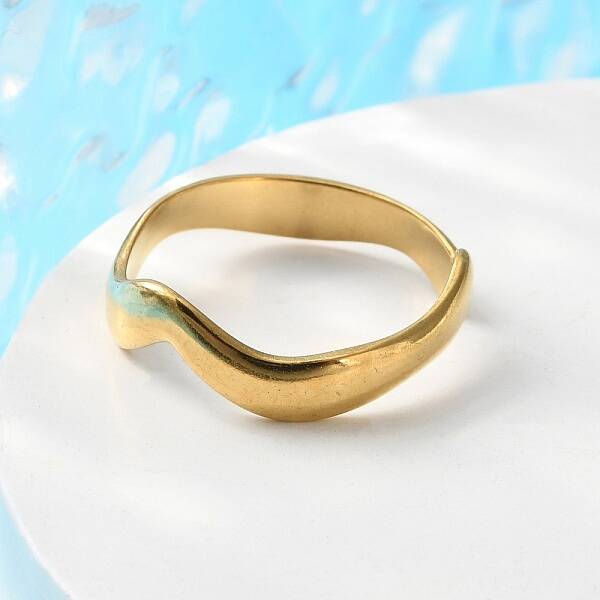 304 Stainless Steel Open Cuff Rings for Women