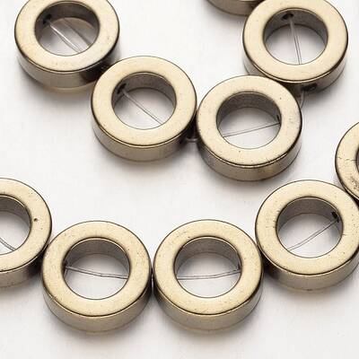 Electroplate Non-magnetic Synthetic Hematite Beads Strands