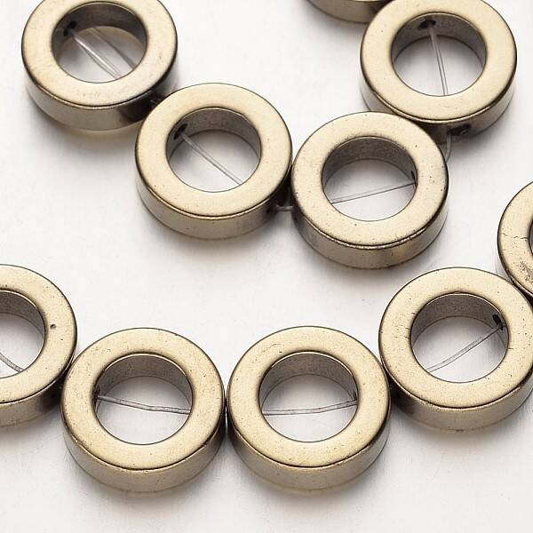 Electroplate Non-magnetic Synthetic Hematite Beads Strands