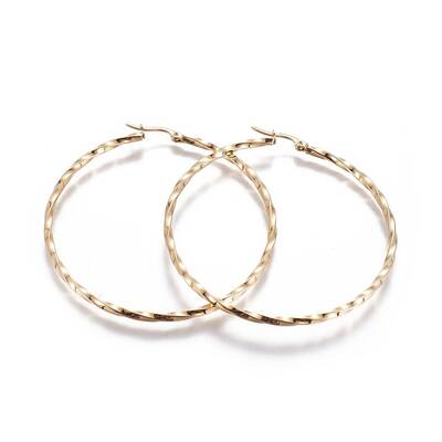 304 Stainless Steel Big Hoop Earrings