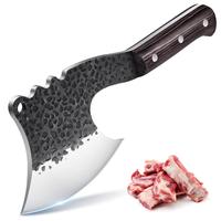 Dream Reach Handmade Meat Bone Cleaver Knife Heavy Duty Butcher Axe Hand Forged Full Tang Chopper for Kitchen Outdoor Christm...